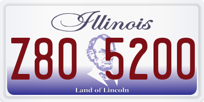 IL license plate Z805200