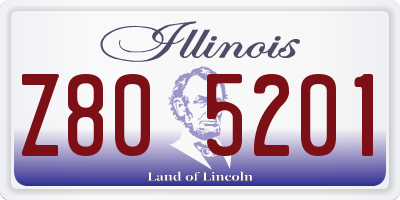 IL license plate Z805201