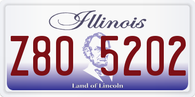IL license plate Z805202