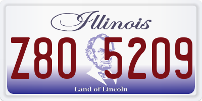 IL license plate Z805209