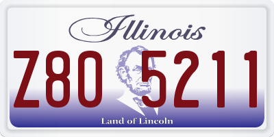 IL license plate Z805211