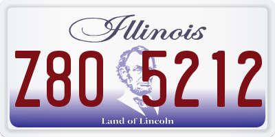 IL license plate Z805212