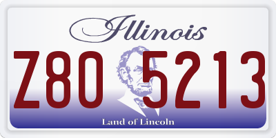 IL license plate Z805213