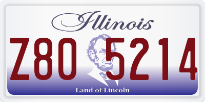 IL license plate Z805214