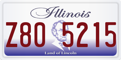 IL license plate Z805215