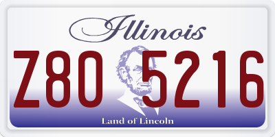 IL license plate Z805216