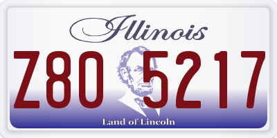 IL license plate Z805217