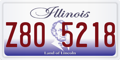 IL license plate Z805218