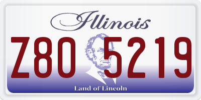 IL license plate Z805219