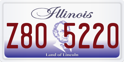 IL license plate Z805220