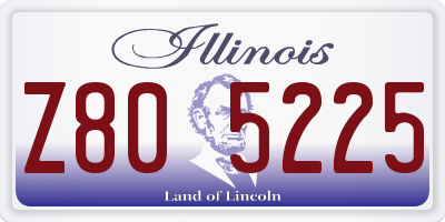 IL license plate Z805225