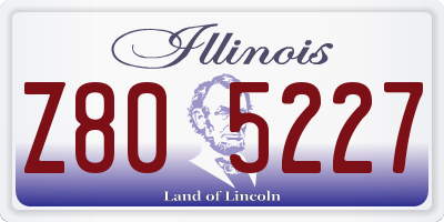 IL license plate Z805227