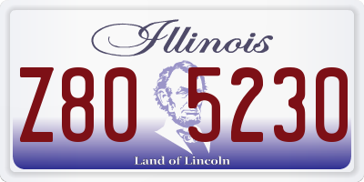 IL license plate Z805230