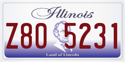 IL license plate Z805231