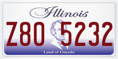 IL license plate Z805232