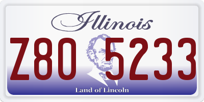 IL license plate Z805233