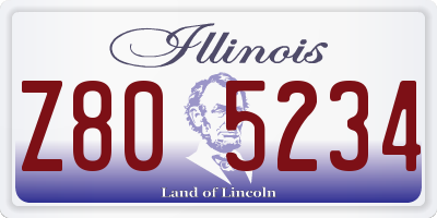 IL license plate Z805234