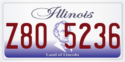 IL license plate Z805236