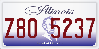 IL license plate Z805237
