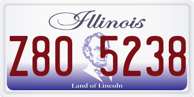 IL license plate Z805238
