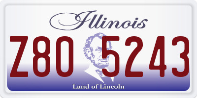 IL license plate Z805243