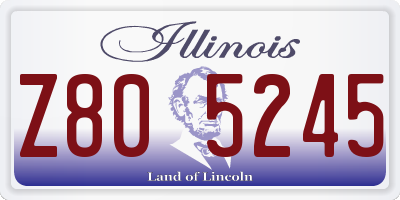 IL license plate Z805245