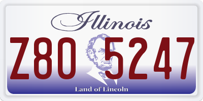 IL license plate Z805247