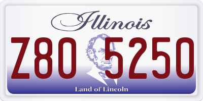IL license plate Z805250