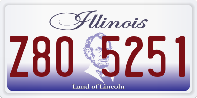 IL license plate Z805251