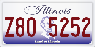 IL license plate Z805252