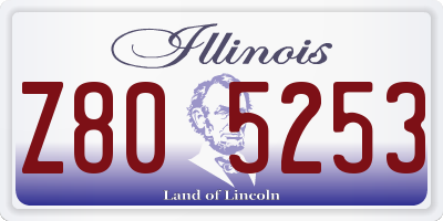 IL license plate Z805253