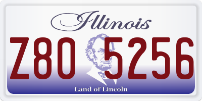 IL license plate Z805256