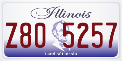 IL license plate Z805257