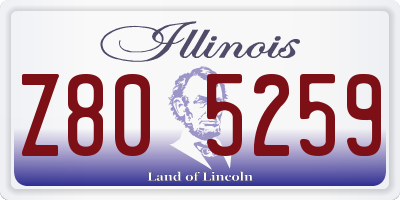 IL license plate Z805259