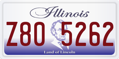IL license plate Z805262