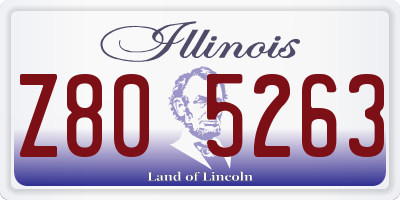 IL license plate Z805263