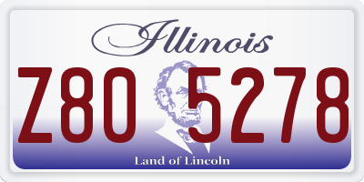 IL license plate Z805278