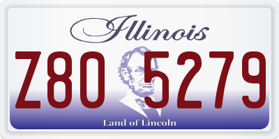 IL license plate Z805279