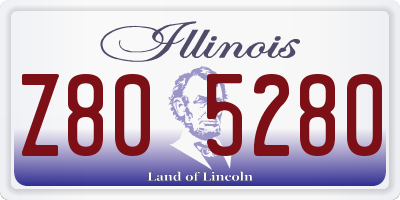 IL license plate Z805280