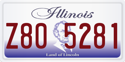 IL license plate Z805281