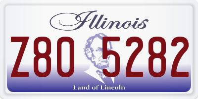 IL license plate Z805282