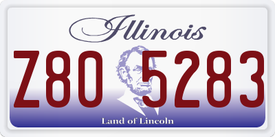 IL license plate Z805283