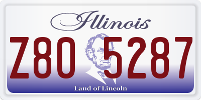 IL license plate Z805287
