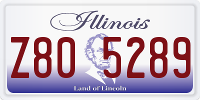 IL license plate Z805289