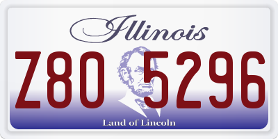 IL license plate Z805296