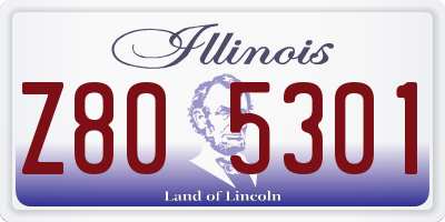IL license plate Z805301