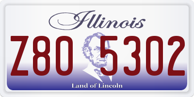 IL license plate Z805302