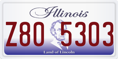 IL license plate Z805303