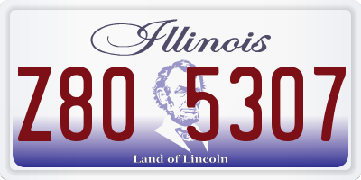 IL license plate Z805307