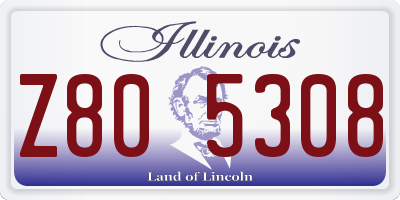 IL license plate Z805308
